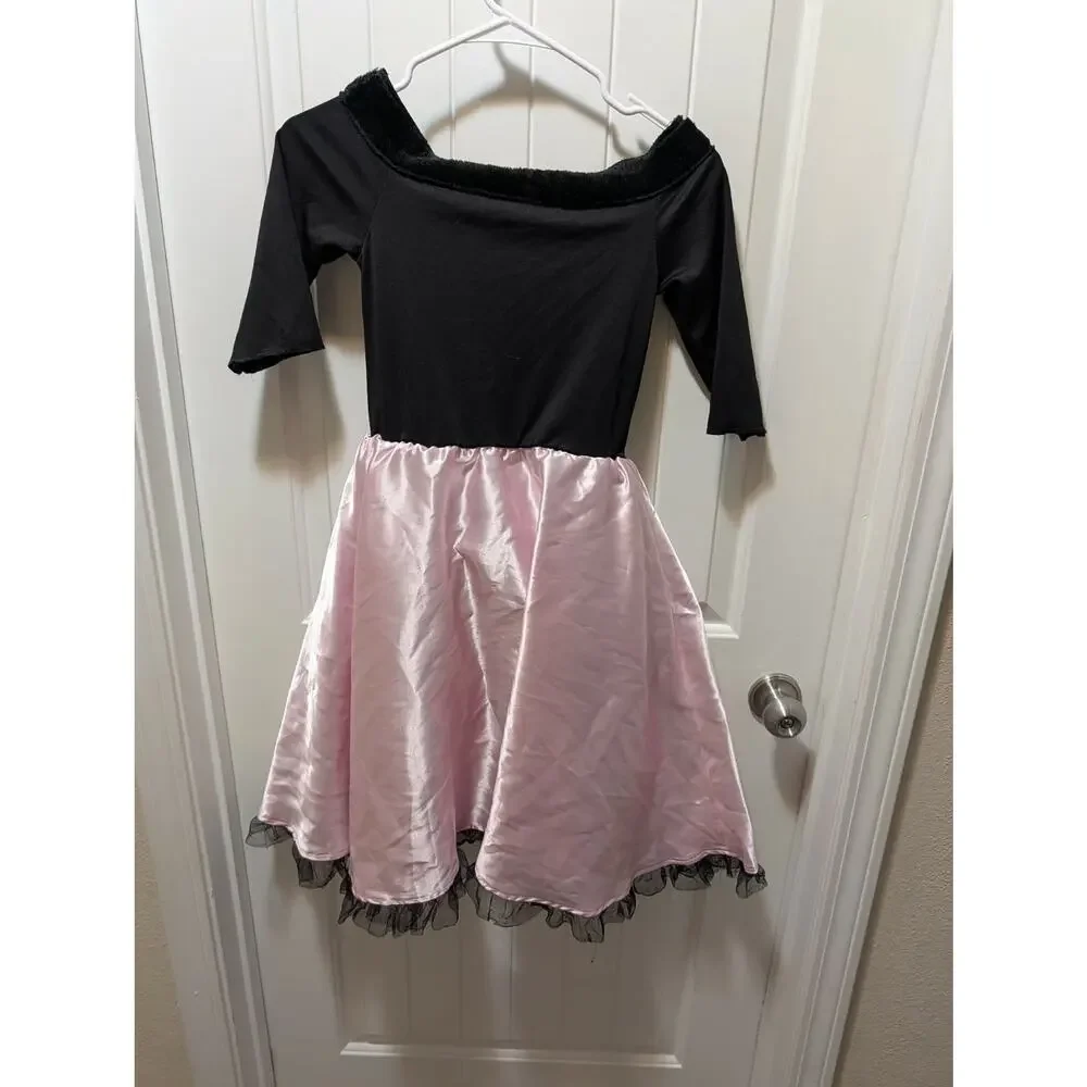 Miss Sock Hop 50's Girls Pink Poodle Dress Halloween Costume Size M (8-10) - Picture 5 of 10